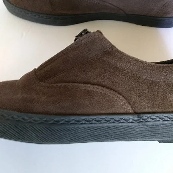 Aerosoles Suede Leather Zip Up Loafers 8B Chocolate Brown - Picture 5 of 15